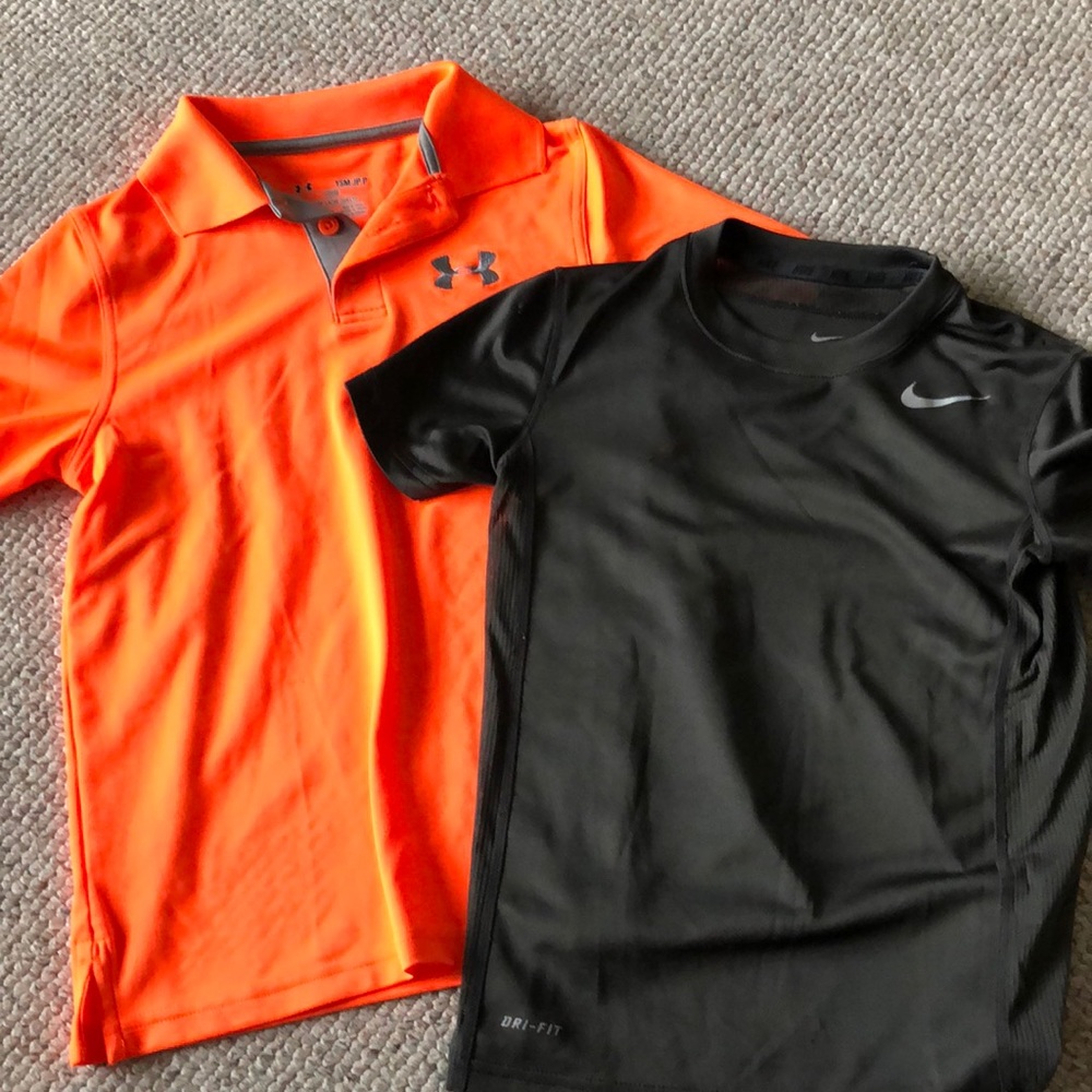 Two boys athletic tees